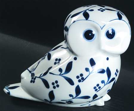 Royal Blue 6" Owl Figurine