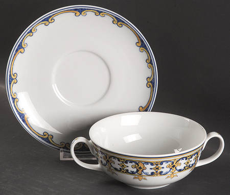 Caradana Flat Cream Soup Bowl & Saucer Set by Vista Alegre