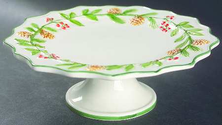 Evergreen 8" Diameter Pedestal Cake Stand