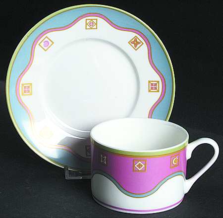 Kaleidoscope Flat Cup & Saucer Set