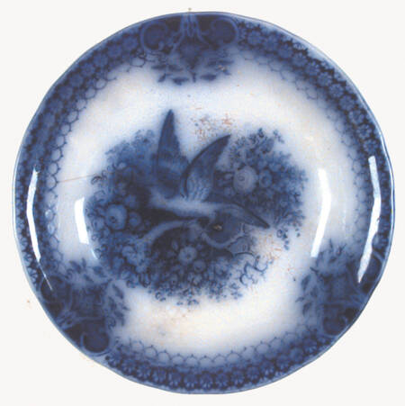 India (Flow Blue) Saucer