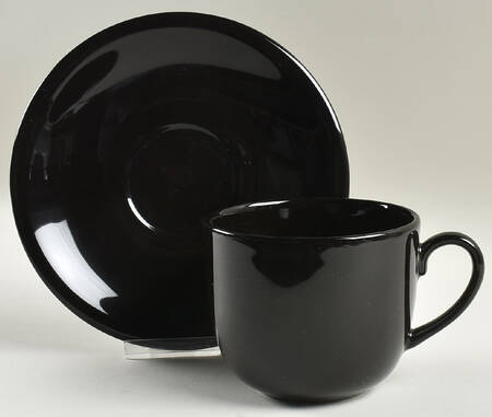 Prisma Black Breakfast Cup & Saucer Set