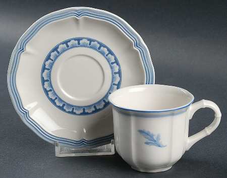 Casa Azul Flat Demitasse Cup & Saucer Set