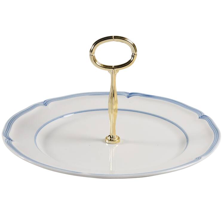 Casa Azul Modesto Round Serving Plate with Center Handle (Dp) Hc