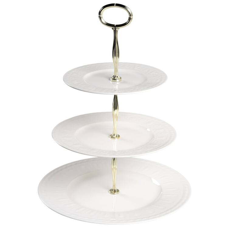 Cellini 13 7/8"-14 1/4" 3-Tiered Serving Tray(DP,SP,BB) HC