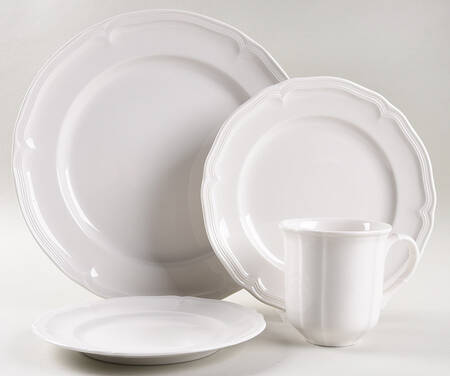 Chambord (White, Fine China) 4 Piece Place Setting