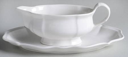 Chambord (White, Fine China) Gravy Boat & Underplate/Relish by Villeroy & Boch