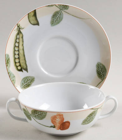 Botanica Flat Cream Soup Bowl & Saucer Set by Vista Alegre