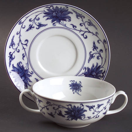 Lapis Flat Cream Soup Bowl & Saucer Set