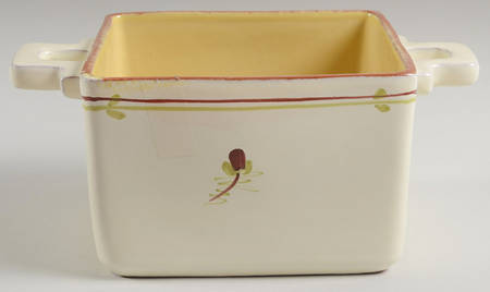 Fiori Di Bosco 2 Quart Square Casserole No Ceramic Lid