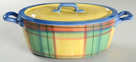 Madras 2 Quart Oval Covered Casserole