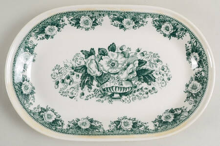 Balmoral Green 9" Oval Serving Platter