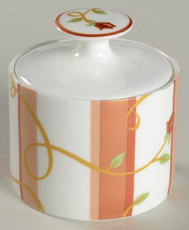 Rosebud Sugar Bowl & Lid