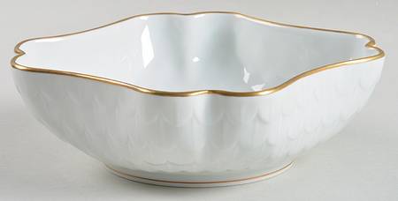 Florence (Gold Trim) 6" Square Vegetable Bowl