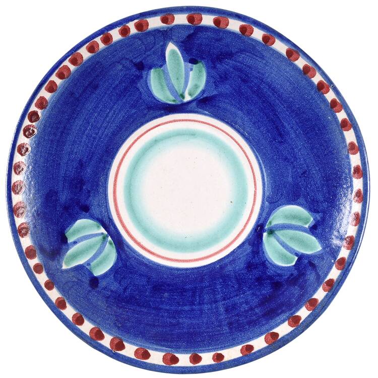 Campagna Chicken (Blue Border, Red Dots) Saucer