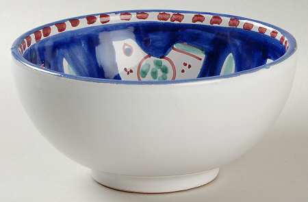Campagna Chicken (Blue Border, Red Dots) Coupe Cereal Bowl