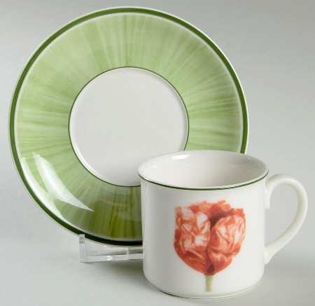 Flora Flat Demitasse Cup & Saucer Set