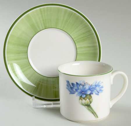 Flora Flat Demitasse Cup & Saucer Set