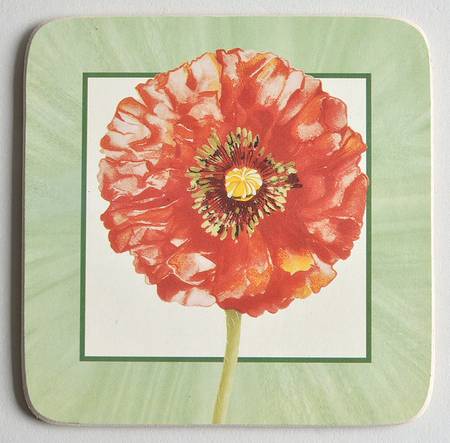 Flora Square Corkback Coaster