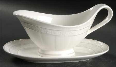 Gray Pearl Gravy Boat & Underplate/Relish