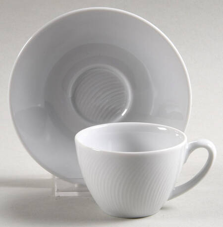 Spirit White Espresso Cup and Saucer Set