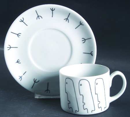 Wacky #2 Flat Cup & Saucer Set