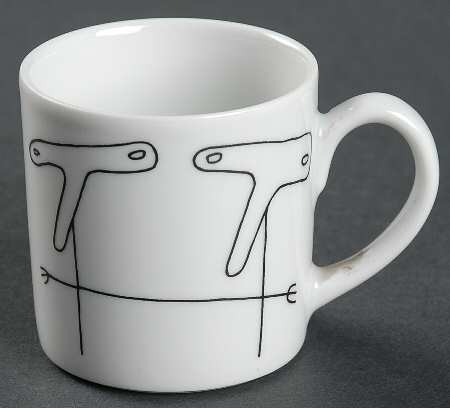 Wacky #4 Flat Demitasse Cup