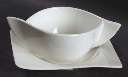 New Wave New Wave Caffe Flat Cream Soup Bowl & Saucer Set