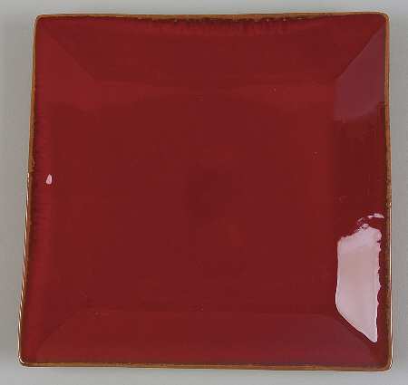Rosso Vecchio Square Salad Plate