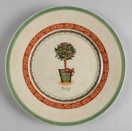 Festive Memories (Topiary) Salad/Dessert Plate