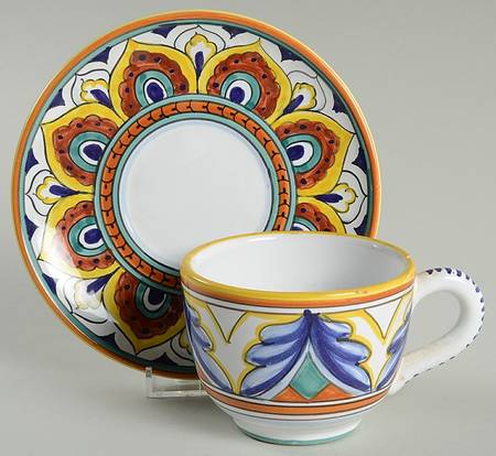 Umbria Flat Cup & Saucer Set
