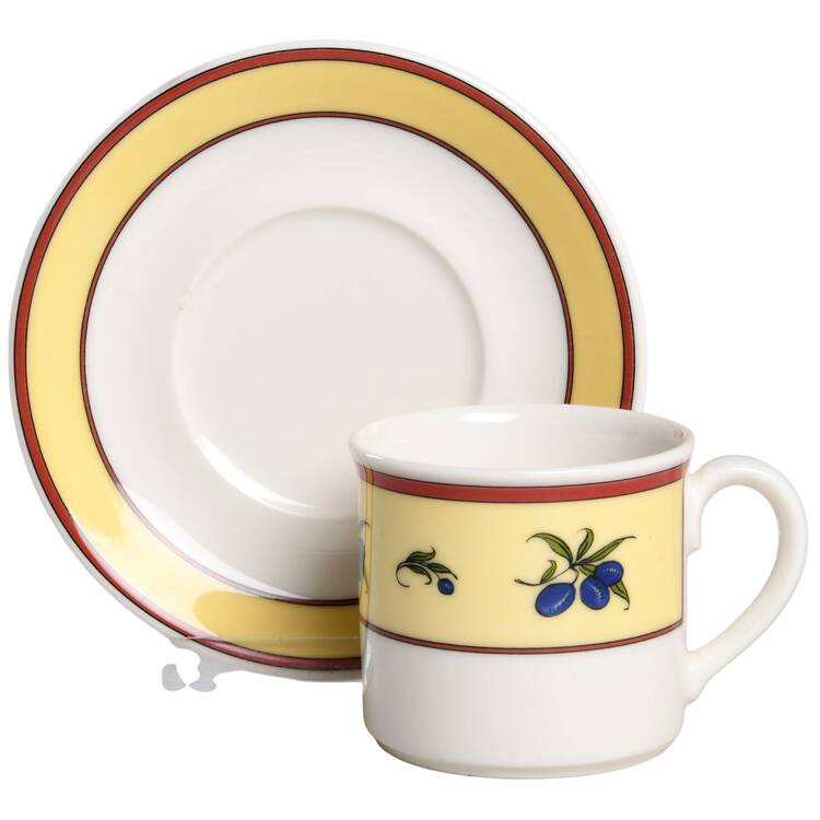 Le Sud Flat Demitasse Cup & Saucer Set