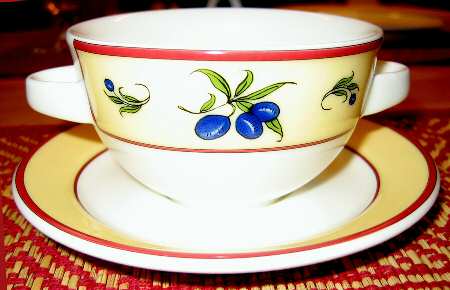 Le Sud Flat Cream Soup Bowl & Saucer Set