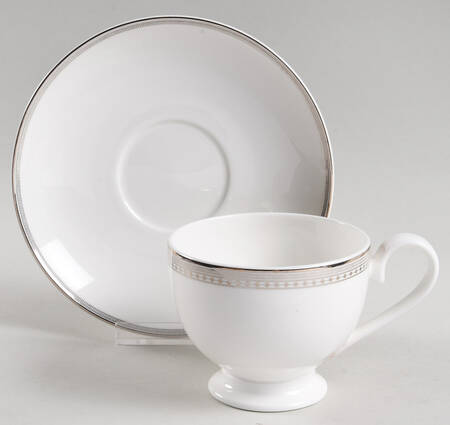 Estelle Platinum Footed Cup & Saucer Set