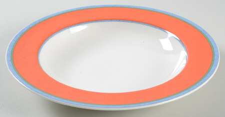 Tipo Viva Red Large Rim Soup Bowl