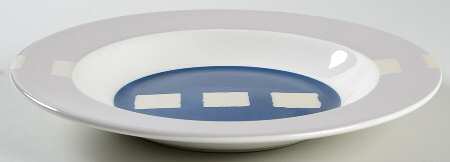 Passerelle Blue Large Rim Soup Bowl