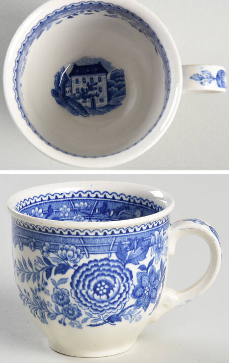 Burgenland Blue (Smooth, Green Backstamp) Demitasse Cup