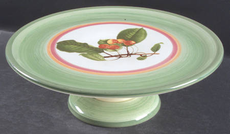 French Country (Earthenware) 12" Diameter Pedestal Cake Stand