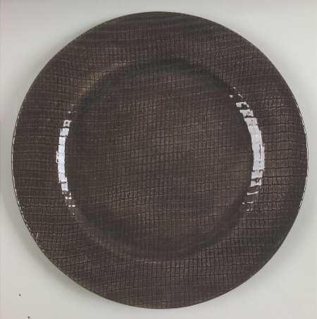 Moda (Black & Brown) Service Plate (Charger)