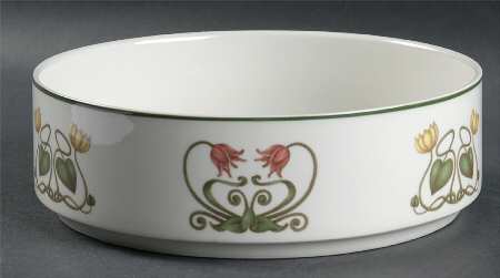 Atlantic (Fish, Flowers, Cream) 8" Round Vegetable Bowl
