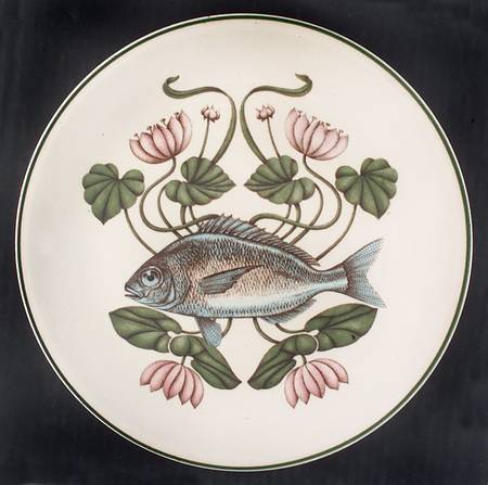 Atlantic (Fish, Flowers, Cream) Dinner Plate