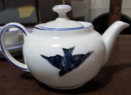 Blue Bird Mini Teapot & Lid