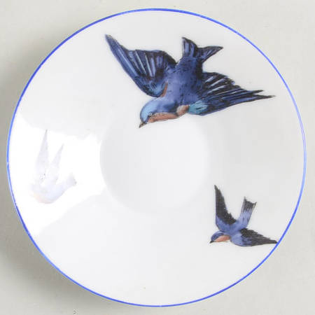 Blue Bird Saucer for Demitasse Cup