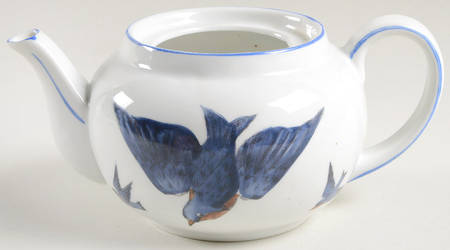 Blue Bird Mini Teapot No Lid