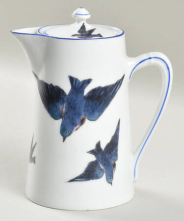 Blue Bird Mini Coffee Pot & Lid