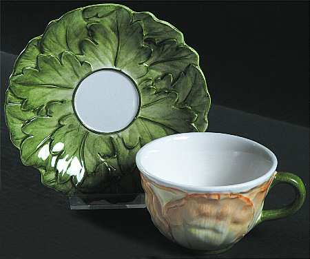 Poppy Yellow Flat Cup & Saucer Set