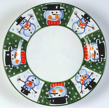 Snowman Salad Plate