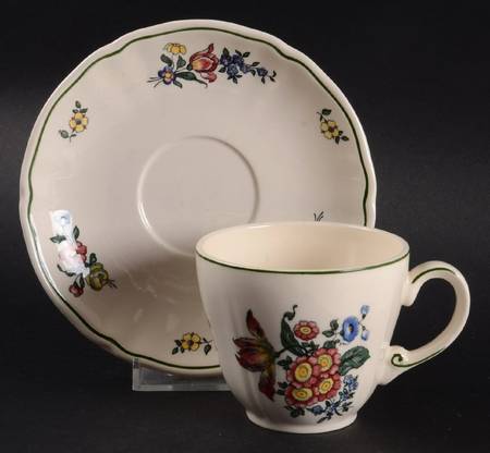 Alt Strasburg (Trim On Edge) Flat Cup & Saucer Set