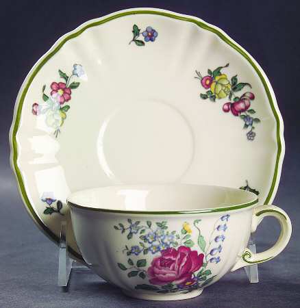 Alt Strasburg (Trim On Edge) Flat Cup & Saucer Set