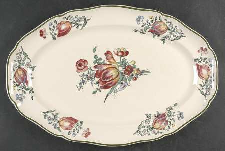 Alt Strasburg (Trim On Edge) 16" Oval Serving Platter